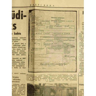 Zeitung Eesti sõna, 12. Juni 1943, Kriegszeit Deutsche Propaganda. Espenlaub militaria
