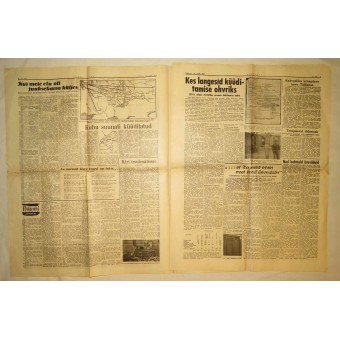 Sanomalehti Eesti Sõna, 12. kesäkuuta 1943, sota -aika Saksan propaganda. Espenlaub militaria