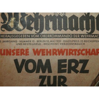 Edición antes de la guerra de la revista Die Wehrmacht, Nr.10, 10 de mayo 1939. Espenlaub militaria