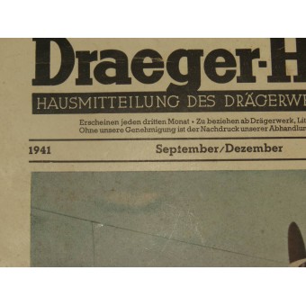 Kvartalsutgåva av fabrikstidningen Draeger-Helfe, nr 210, september/december 1941. Espenlaub militaria