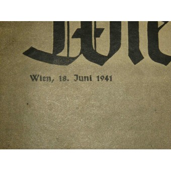 Wiener Illustrierte, Nr. 25, 18. Junio ​​1941, 24 páginas. Afrika alemán Flak está mirando para la incursión. Espenlaub militaria