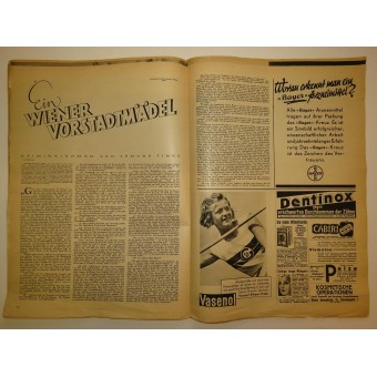 Wiener Illustrierte, nr 25, 18. Juni 1941, 24 sidor. Afrika Tyskt flak håller utkik inför anfallet.. Espenlaub militaria
