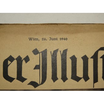 Wiener Illustrierte, Nr. 26 giugno 1940, lo storico incontro del Führer e Mussolini a Monaco di Baviera. Espenlaub militaria