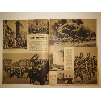 Wiener Illustrierte, Nr. 26, Juin 1940, la rencontre historique de Führer et Mussolini à Munich. Espenlaub militaria