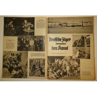 Wiener Illustrierte, Nr. 40, 2. Oktober 1940, 24 paginas. Onze soldaten aan de Atlantische kust. Espenlaub militaria