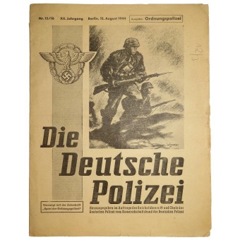 Harvinainen lehti Die Deutsche Polizei kolmannen poliisin taisteluyksiköiden taistelusta. Espenlaub militaria