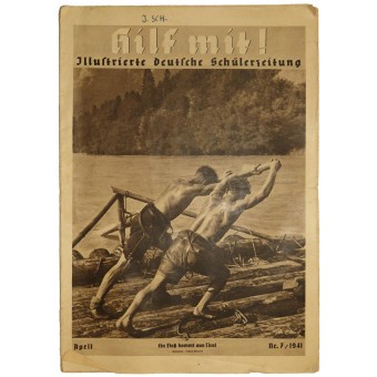 Hilf Mit!, Nr.7, huhtikuu 1941, Illustierte Deutsche Schülerzeitung for Hitlerjugend. Espenlaub militaria