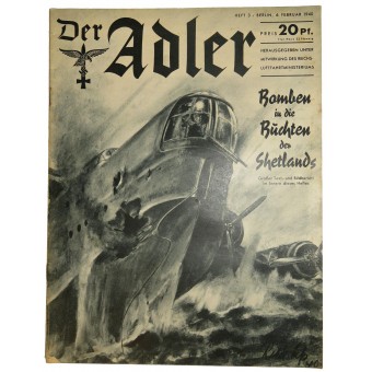 Der Adler, Nr. 3, 6. febbraio 1940, la rivista Luftwaffe.. Espenlaub militaria