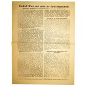 3er Reich Cartel propagandístico Boda: Regalo para una familia joven,1000 marcos y más