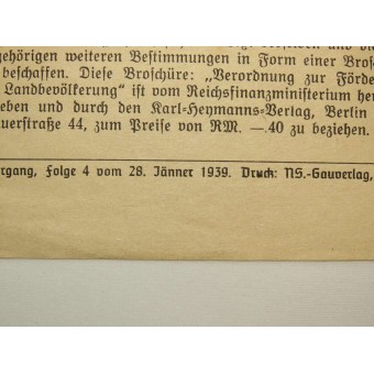 3-RD Reich Poster Propagandizing Bruiloft: Gift aan jonge familie, 1000 Mark en meer. Espenlaub militaria