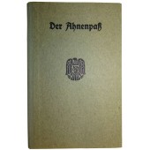3. valtakunnan Ahnenpass, kovakantinen, myönnetty Bichler Hermannille.