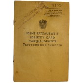 Documento de identidad austriaco para el período de ocupación aliada