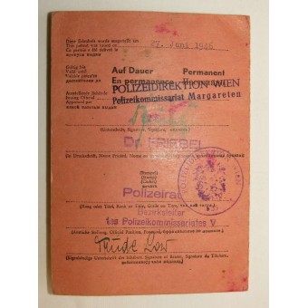 Personalausweis Verbündete Reisegenehmigung Nr. 664139, Loew Gertrude. Espenlaub militaria