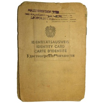 Identitätskarte, Umzug innerhalb des besetzten Österreichs nach dem Zweiten Weltkrieg. Espenlaub militaria