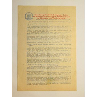 Leaflets for German housekeeper. Espenlaub militaria