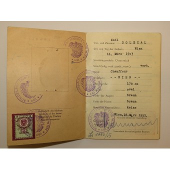 Two IDs for crossing demarcation lines between allieds in Austria. Espenlaub militaria