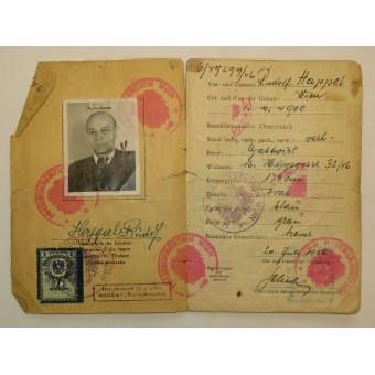 Identitätskarte Nr. 6/49299/46, Rudolf Happel- Österreich. Espenlaub militaria