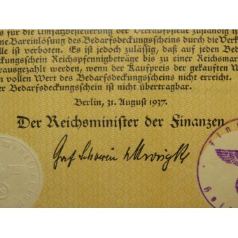 3-rd Reich Kinderbeihilfe- certificato di assegni familiari per 50 RM.. Espenlaub militaria