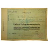 Ancestry certificate of Aryan origin
