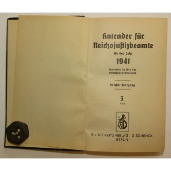Calendar for Reichs justice officials. Espenlaub militaria