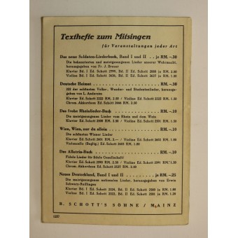 Liederbuch für deutsche Soldaten, roter Einband. Espenlaub militaria
