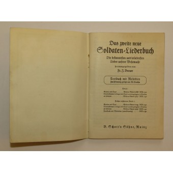 Sångbok för tyska soldater, rött omslag. Espenlaub militaria