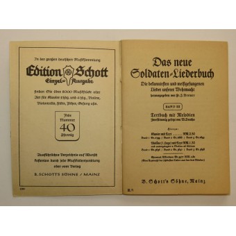Wehrmacht-Das neue Soldaten Liederbuch, volumen 3. Espenlaub militaria