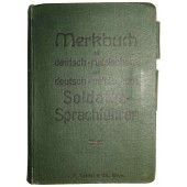 Militär frasbok för första världskriget med tyska-ryska och tyska-polska fraser
