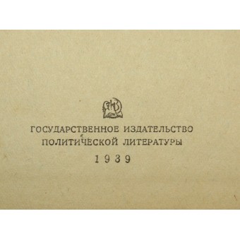 CPSU: n XVIII -kongressin materiaalit (B). Stalin, Molotov, Zhdanov, päätöslauselmat 1939. Espenlaub militaria