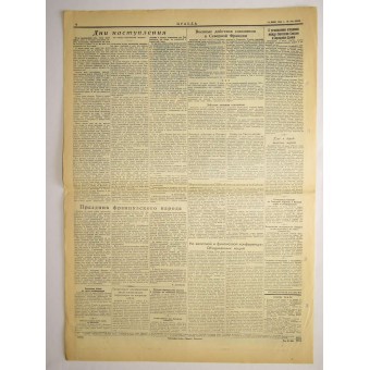 Sanomalehti Pravda 14. Heinäkuu 1944. Espenlaub militaria