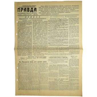 Tidningen Pravda 14. juli 1944. Espenlaub militaria