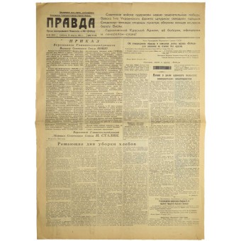 Periódico Pravda (La Verdad) 19 de agosto 1 944. Espenlaub militaria