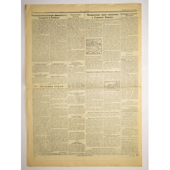Sanomalehti Pravda (totuus) 19. Elokuu 1944. Espenlaub militaria