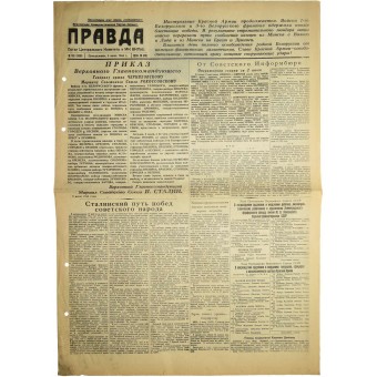 Giornale Pravda - La Verità. Газета Правда 3. luglio 1944. Espenlaub militaria