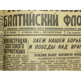 Kranten Red Baltic Fleet, alle problemen van april tot december van 1943 jaar. Espenlaub militaria