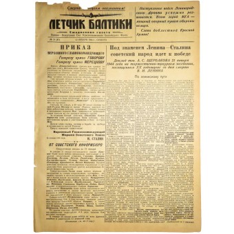 Piloot van de Baltische krant, 22. januari 1944