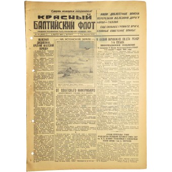 Red Banner Baltic Fleet -lehti 2. Maaliskuu 1944. Espenlaub militaria