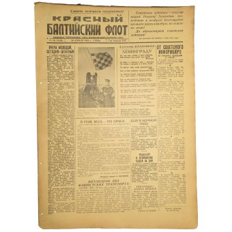 Periódico de la Flota del Báltico Red Banner, 28. de abril de 1943. Espenlaub militaria