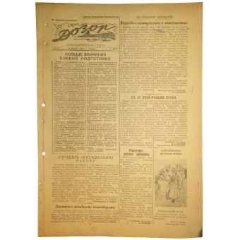 Punainen laivaston sanomalehti Dozor 25. Maaliskuu 1942. Espenlaub militaria