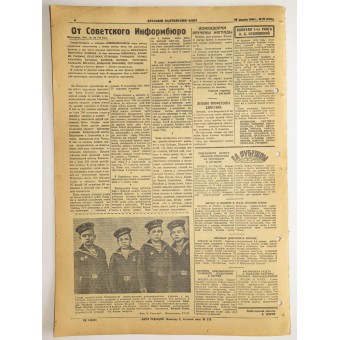 Journal rouge flotte « Flotte de la Baltique rouge » 29/02/1944. Espenlaub militaria
