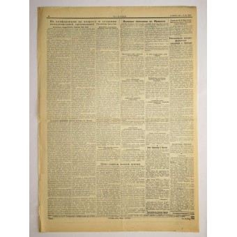 PRAVDA- du journal russe Vérité - Газета Правда Août 23 1944. Espenlaub militaria