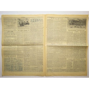 Periódico soviético Pravda - verdad de julio de 1944 06.. Espenlaub militaria