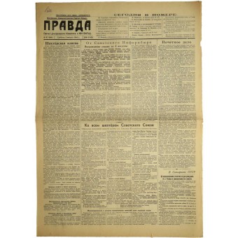 Sowjetische Propaganda-Zeitung PRAVDA - Die Wahrheit August, 05 1944. Espenlaub militaria