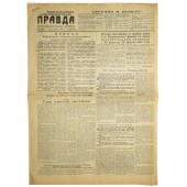 Soviet propaganda newspaper PRAVDA  -"Truth".  August, 16  1944.