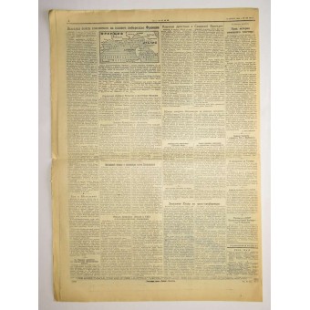 Periódico de propaganda soviético Pravda - verdad. Agosto 16 de 1944.. Espenlaub militaria
