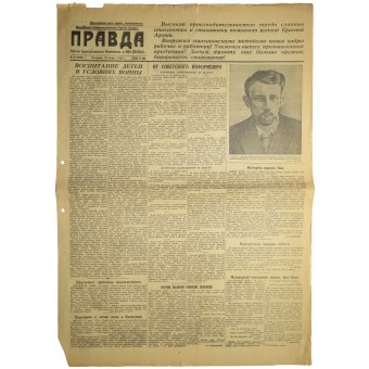 Periódico de propaganda soviético Pravda - verdad de marzo de 1942 24. Espenlaub militaria