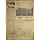 Soviet propaganda newspaper PRAVDA  -"Truth"  September, 27 1939