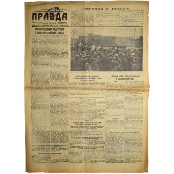 Soviet propaganda newspaper PRAVDA  -Truth  September, 27 1939. Espenlaub militaria