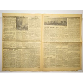 Periódico de propaganda soviético Pravda - verdad de septiembre de 1944 28.. Espenlaub militaria