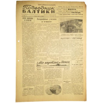 Краснофлотская газета Подводник Балтики 5. Июля 1944.. Espenlaub militaria